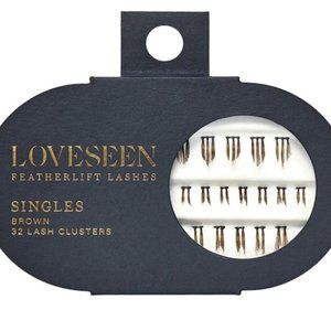 LOVESEEN Singles False Eyelashes, Reusable Lashes for Lash Extension, Brown
